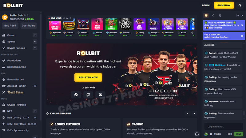 Rollbit Design and User Interface