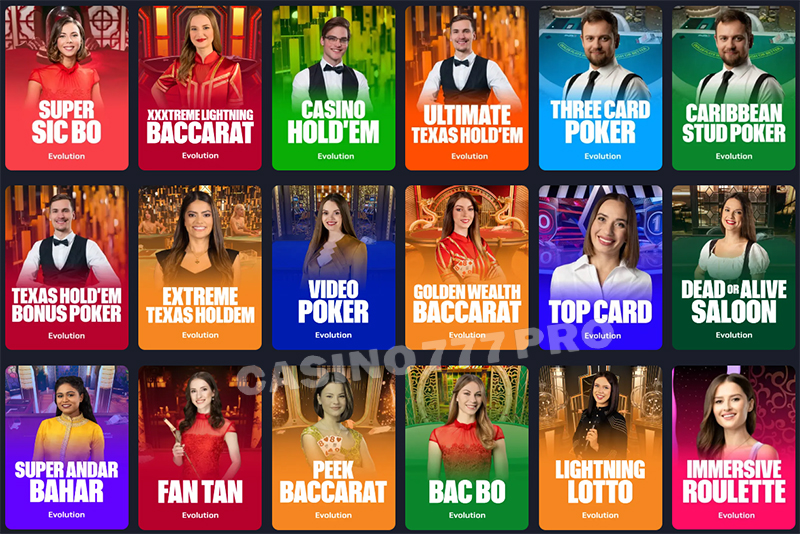 Rollbit Live Casino Section