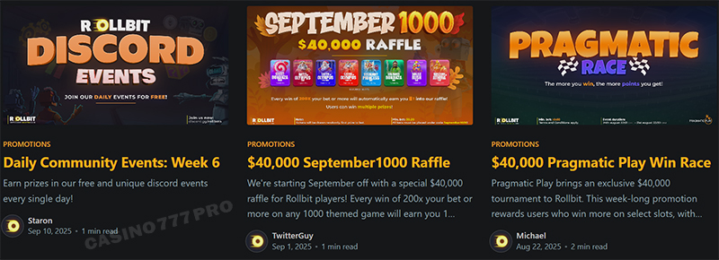 Rollbit Deposit Bonus Offers 