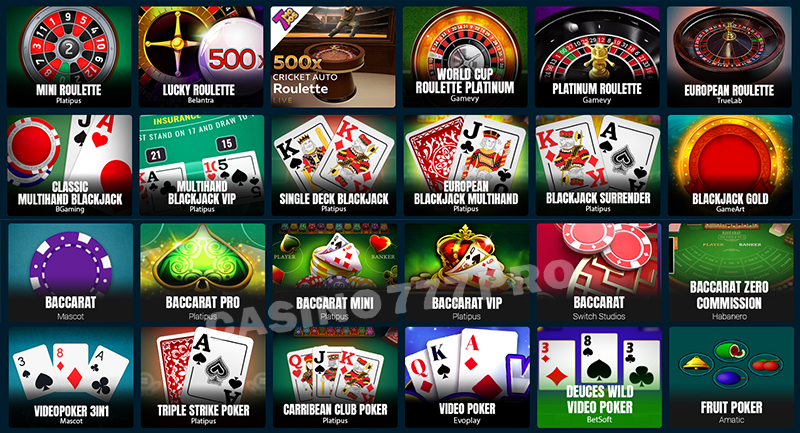 Rolletto Table Games