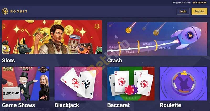 Roobet Mobile Casino Section