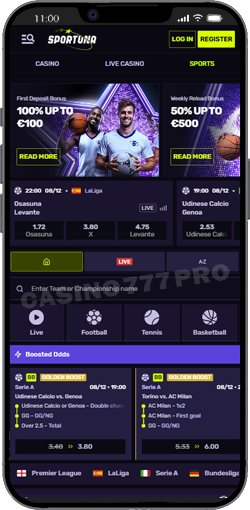 Sportuna Sportsbook on Mobile