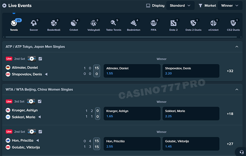 Stake Competitive Odds and Live Betting
