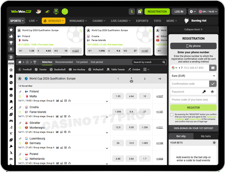 Winwin Mobile Betting Options